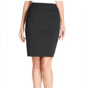 Ellen Tracy Charcoal Ponte Knit Pencil Skirt Size Medium